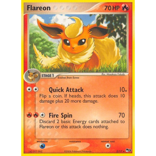 Flareon 2/17 POP Series 3 Holo Rare Pokemon Card TCG