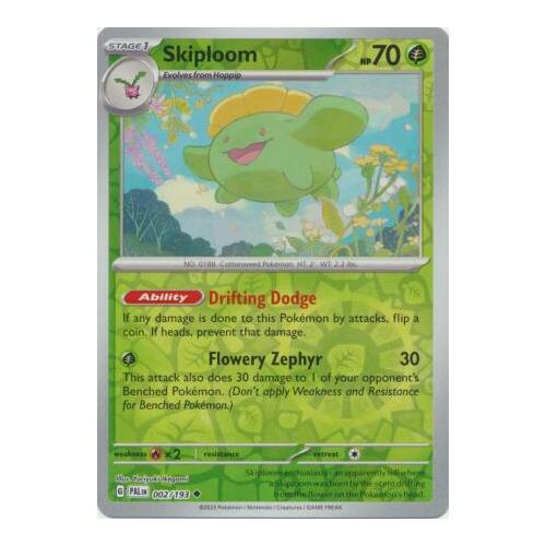 Skiploom 002/167 SV Paldea Evolved Reverse Holo Uncommon Pokemon Card NEAR MINT TCG