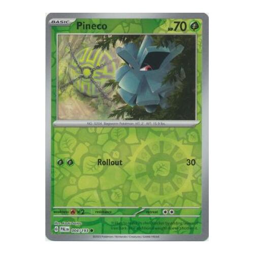 Pineco 004/167 SV Paldea Evolved Reverse Holo Common Pokemon Card NEAR MINT TCG