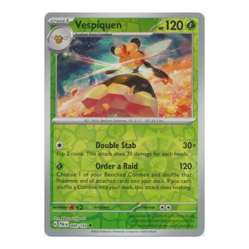 Vespiquen 009/167 SV Paldea Evolved Reverse Holo Uncommon Pokemon Card NEAR MINT TCG