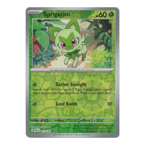 Sprigatito 012/167 SV Paldea Evolved Reverse Holo Common Pokemon Card NEAR MINT TCG