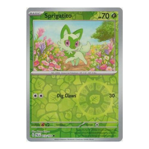 Sprigatito 013/167 SV Paldea Evolved Reverse Holo Common Pokemon Card NEAR MINT TCG