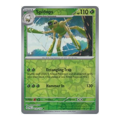 Spidops 018/167 SV Paldea Evolved Reverse Holo Uncommon Pokemon Card NEAR MINT TCG