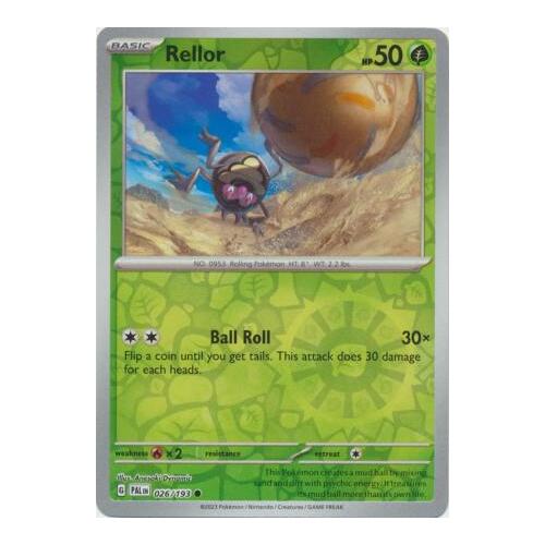 Rellor 026/167 SV Paldea Evolved Reverse Holo Common Pokemon Card NEAR MINT TCG