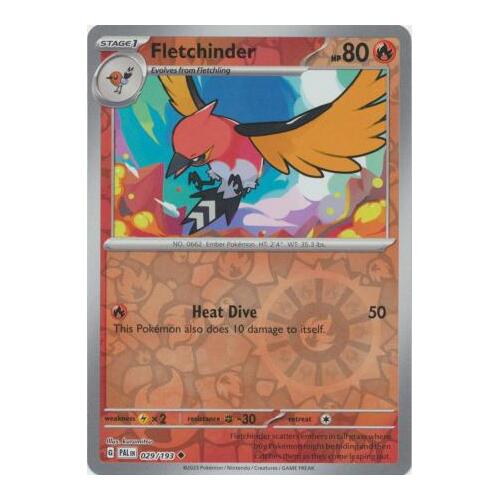 Fletchinder 029/167 SV Paldea Evolved Reverse Holo Uncommon Pokemon Card NEAR MINT TCG