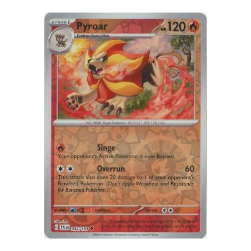 Pyroar 032/167 SV Paldea Evolved Reverse Holo Uncommon Pokemon Card NEAR MINT TCG