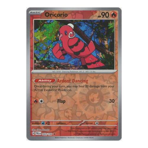 Oricorio 033/167 SV Paldea Evolved Reverse Holo Rare Pokemon Card NEAR MINT TCG