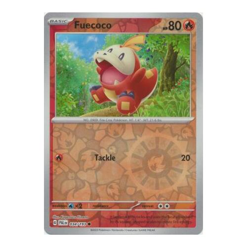 Fuecoco 034/167 SV Paldea Evolved Reverse Holo Common Pokemon Card NEAR MINT TCG