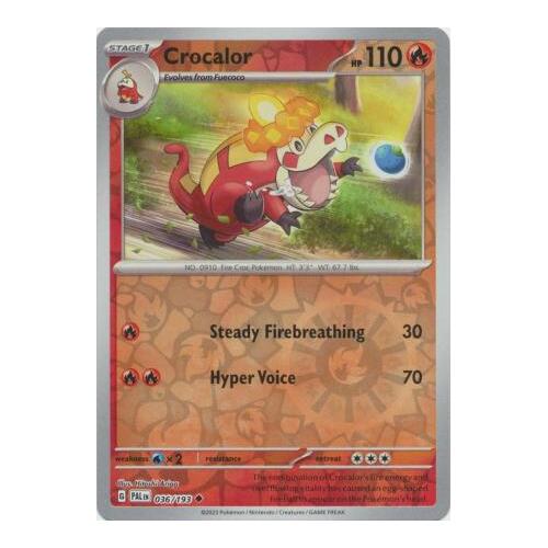 Crocalor 036/167 SV Paldea Evolved Reverse Holo Uncommon Pokemon Card NEAR MINT TCG