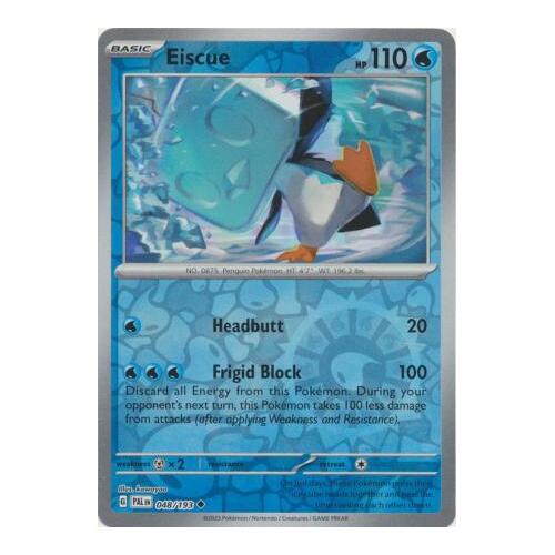 Eiscue 048/167 SV Paldea Evolved Reverse Holo Uncommon Pokemon Card NEAR MINT TCG