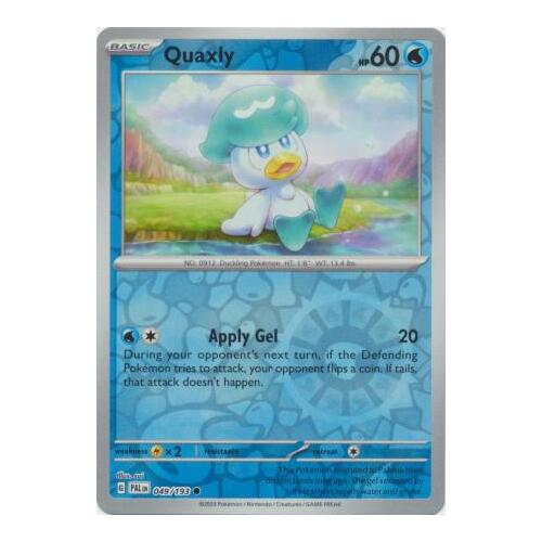 Quaxly 049/167 SV Paldea Evolved Reverse Holo Common Pokemon Card NEAR MINT TCG