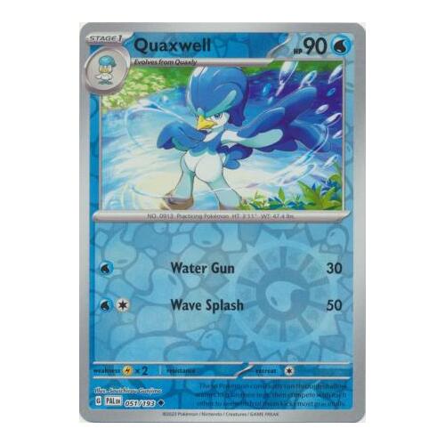 Quaxwell 051/167 SV Paldea Evolved Reverse Holo Uncommon Pokemon Card NEAR MINT TCG