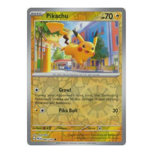 Pikachu 062/167 SV Paldea Evolved Reverse Holo Common Pokemon Card NEAR MINT TCG