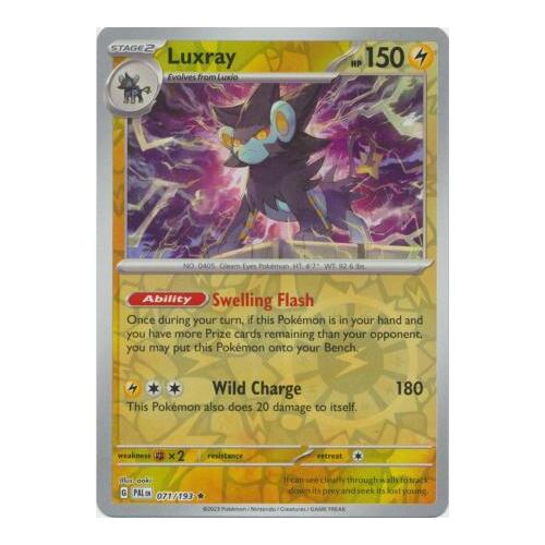 Luxray 071/167 SV Paldea Evolved Reverse Holo Rare Pokemon Card NEAR MINT TCG