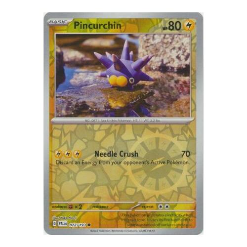 Pincurchin 072/167 SV Paldea Evolved Reverse Holo Common Pokemon Card NEAR MINT TCG