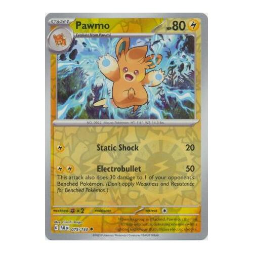 Pawmo 075/167 SV Paldea Evolved Reverse Holo Uncommon Pokemon Card NEAR MINT TCG