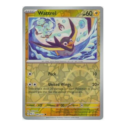 Wattrel 080/167 SV Paldea Evolved Reverse Holo Common Pokemon Card NEAR MINT TCG