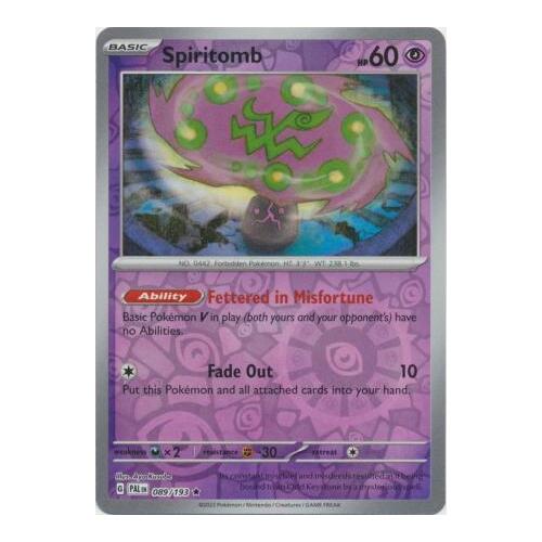 Spiritomb 089/167 SV Paldea Evolved Reverse Holo Rare Pokemon Card NEAR MINT TCG