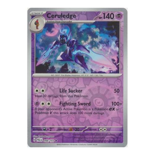 Ceruledge 098/167 SV Paldea Evolved Reverse Holo Rare Pokemon Card NEAR MINT TCG