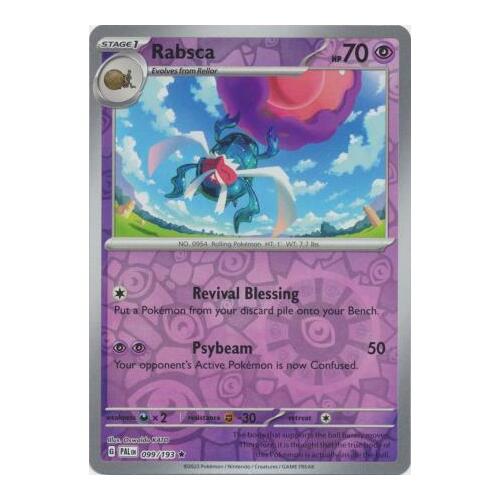 Rabsca 099/167 SV Paldea Evolved Reverse Holo Rare Pokemon Card NEAR MINT TCG