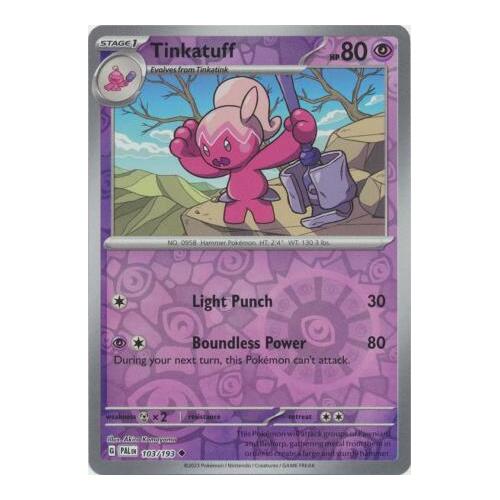 Tinkatuff 103/167 SV Paldea Evolved Reverse Holo Uncommon Pokemon Card NEAR MINT TCG