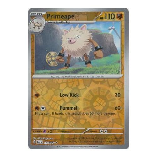 Primeape 107/167 SV Paldea Evolved Reverse Holo Uncommon Pokemon Card NEAR MINT TCG