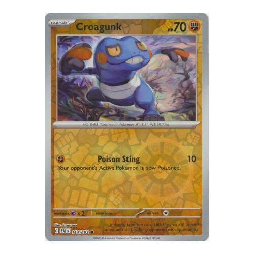 Croagunk 114/167 SV Paldea Evolved Reverse Holo Common Pokemon Card NEAR MINT TCG