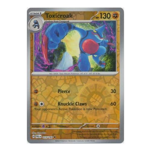 Toxicroak 115/167 SV Paldea Evolved Reverse Holo Uncommon Pokemon Card NEAR MINT TCG