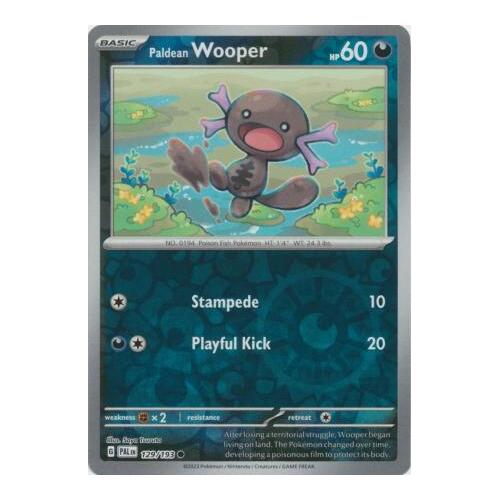 Paldean Wooper 129/167 SV Paldea Evolved Reverse Holo Common Pokemon Card NEAR MINT TCG