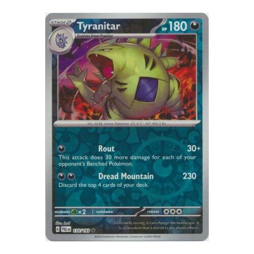 Tyranitar 135/167 SV Paldea Evolved Reverse Holo Rare Pokemon Card NEAR MINT TCG