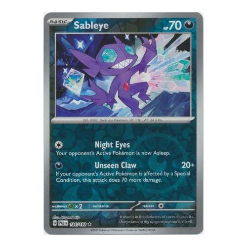 Sableye 136/167 SV Paldea Evolved Reverse Holo Rare Pokemon Card NEAR MINT TCG