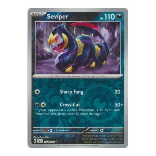 Seviper 137/167 SV Paldea Evolved Reverse Holo Uncommon Pokemon Card NEAR MINT TCG