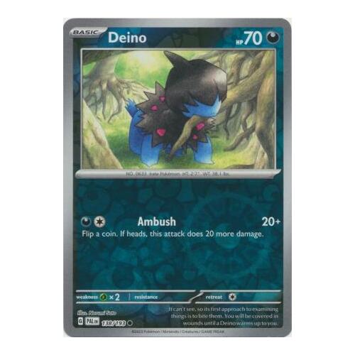 Deino 138/167 SV Paldea Evolved Reverse Holo Common Pokemon Card NEAR MINT TCG