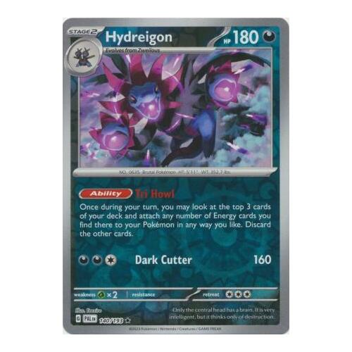 Hydreigon 140/167 SV Paldea Evolved Reverse Holo Rare Pokemon Card NEAR MINT TCG