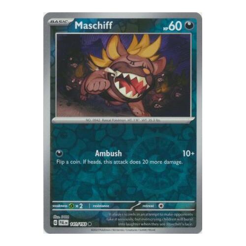 Maschiff 141/167 SV Paldea Evolved Reverse Holo Common Pokemon Card NEAR MINT TCG