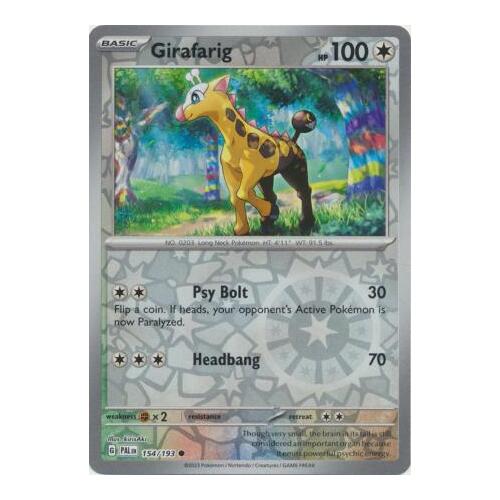 Girafarig 154/167 SV Paldea Evolved Reverse Holo Common Pokemon Card NEAR MINT TCG