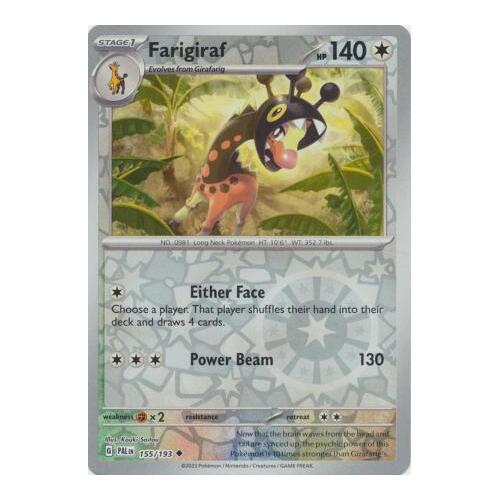 Farigiraf 155/167 SV Paldea Evolved Reverse Holo Uncommon Pokemon Card NEAR MINT TCG