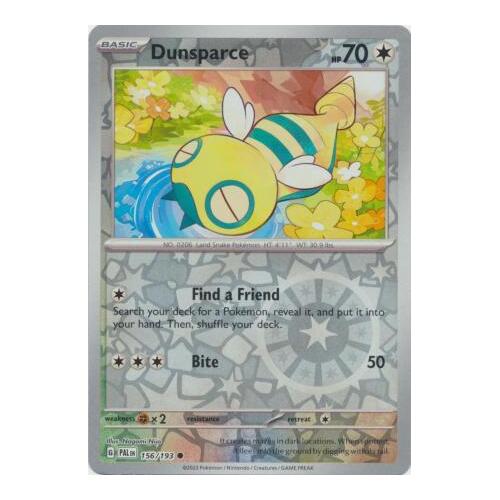 Dunsparce 156/167 SV Paldea Evolved Reverse Holo Common Pokemon Card NEAR MINT TCG