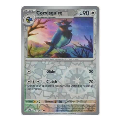 Corvisquire 165/167 SV Paldea Evolved Reverse Holo Uncommon Pokemon Card NEAR MINT TCG