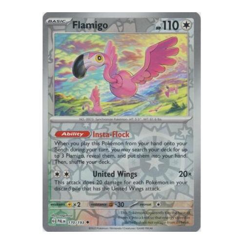 Flamigo 170/167 SV Paldea Evolved Reverse Holo Uncommon Pokemon Card NEAR MINT TCG