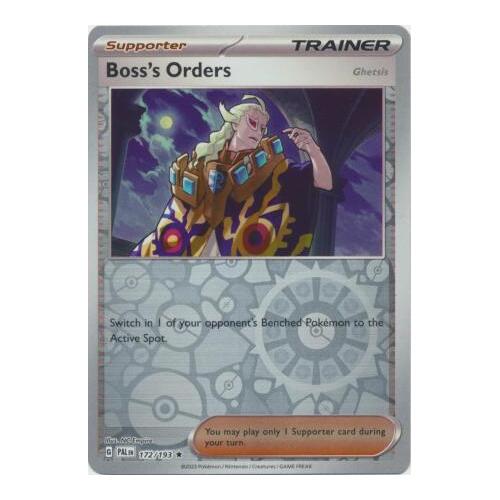 Boss's Orders 172/167 SV Paldea Evolved Reverse Holo Rare Pokemon Card NEAR MINT TCG