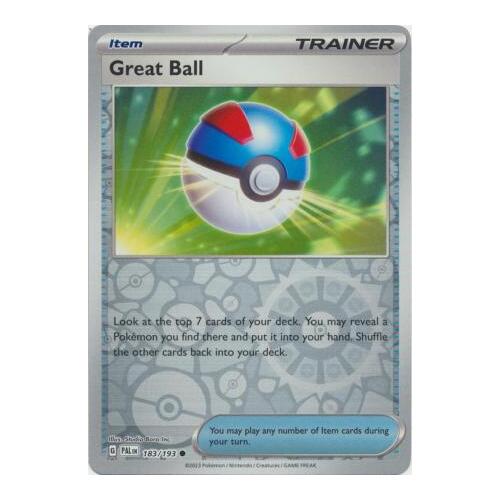 Great Ball 183/167 SV Paldea Evolved Reverse Holo Common Trainer Pokemon Card NEAR MINT TCG