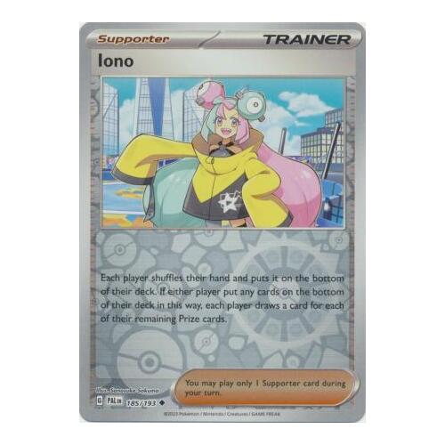 Iono 185/167 SV Paldea Evolved Reverse Holo Uncommon Trainer Pokemon Card NEAR MINT TCG