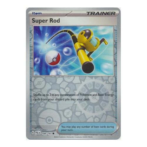 Super Rod 188/167 SV Paldea Evolved Reverse Holo Common Trainer Pokemon Card NEAR MINT TCG