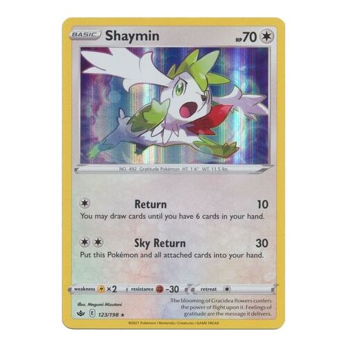 Shaymin 123/198 SWSH Chilling Reign Holo Rare Pokemon Card NEAR MINT TCG