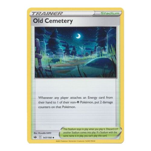 Old Cemetary 147/198 SWSH Chilling Reign Uncommon Trainer Card NEAR MINT TCG