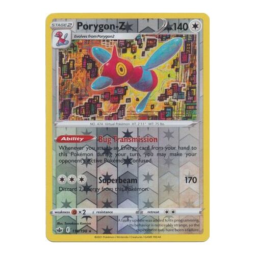 Porygon Z 118/198 SWSH Chilling Reign Reverse Holo Rare Pokemon Card NEAR MINT TCG