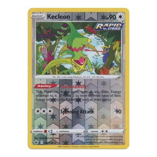 Kecleon 122/198 SWSH Chilling Reign Reverse Holo Rare Pokemon Card NEAR MINT TCG