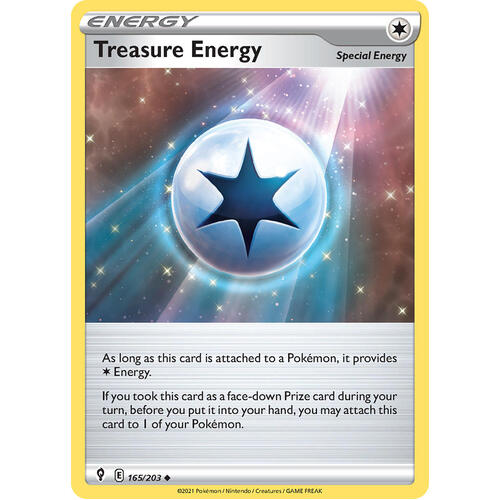 Treasure Energy 165/203 SWSH Evolving Skies Uncommon Trainer Pokemon Card NEAR MINT TCG