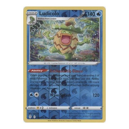 Ludicolo 34/203 SWSH Evolving Skies Reverse Holo Rare Pokemon Card NEAR MINT TCG